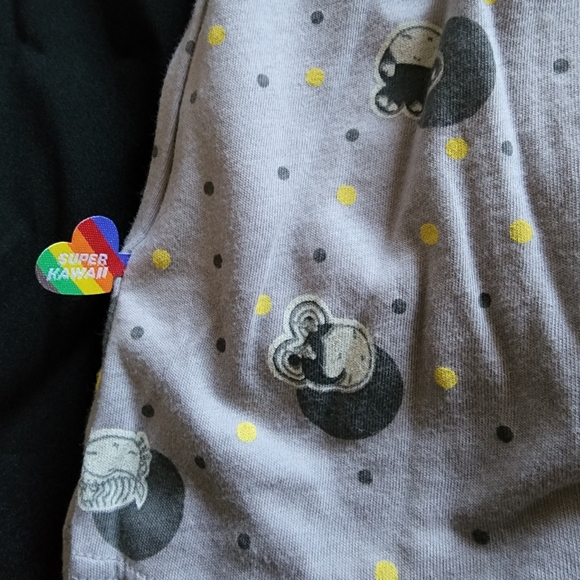 NWT - Harajuku Lovers by Gwen Stefani - Cap Sleeve Grey T-Shirt - Picture 4 of 9